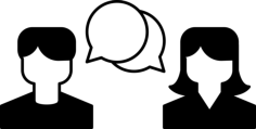 Couple Communication Line Art Illustration Svg, Free Vectors File